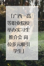 广西一高等职业院校举办实习生推介会 岗位多元吸引学生